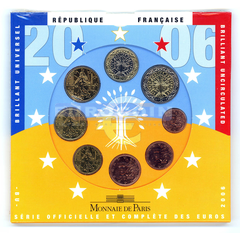 Франция набор евро 2006 BU (8 монет) 
