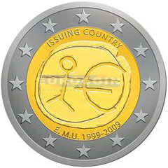 Набор монет 20 x 2 евро 2009, 10 лет валютному союзу