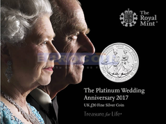 Великобритания 20 фунтов 2017 Платиновая свадьба