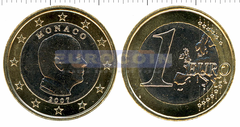 Монако 1 евро 2007 Альберт II (ошибка)