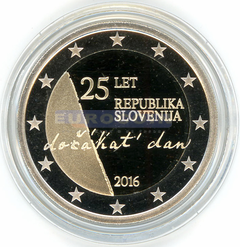 Словения 2 евро 2016 Независимость PROOF
