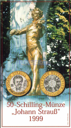 Австрия 50 шиллигов 1999 Иоганн Штраусс BU