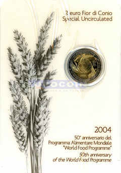 Италия 2 евро 2004 ФАО BU