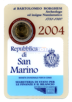 Сан Марино 2 евро 2004 Бартоломео Боргези