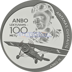 Литва 10 евро 2025 Самолет ANBO