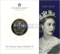 Великобритания 5 фунтов 2022 Королева Елизавета II