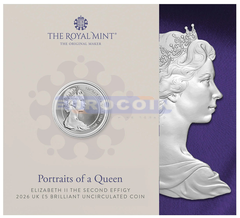 Великобритания 5 фунтов 2026 Портрет Королевы 1968 года