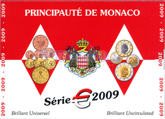 Монако набор евро 2009 BU (8 монет)