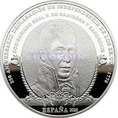 Испания 10 евро 2026 Франсиско Сааведра