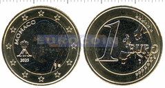 Монако 1 евро 2025 Альберт II