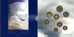 Латвия набор евро 2014 BU (8 монет) 