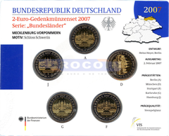 Германия 2 евро 2007 Мекленбург (A,D,F,G,J) BU