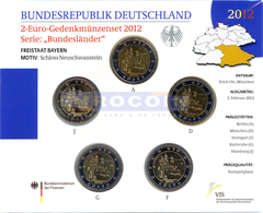Германия 2 евро 2012 Бавария (A,D,F,G,J) BU