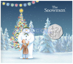 Великобритания 50 пенсов 2025 Снеговик