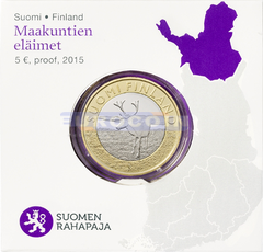 Финляндия 5 евро 2015 Лапландия VI PROOF