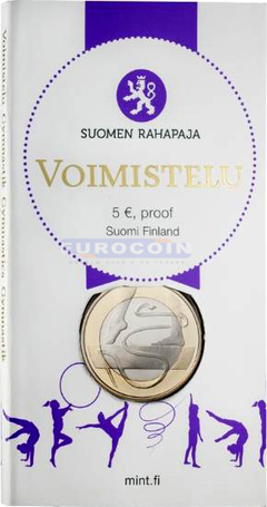 Финляндия 5 евро 2015 Гимнастика PROOF