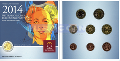 Австрия набор евро 2014 BU (8 монет)