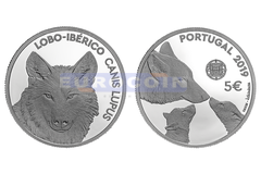 Португалия 5 евро 2019 Волк PROOF
