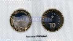 Швейцария 10 франков 2022 Ледник Мортерач
