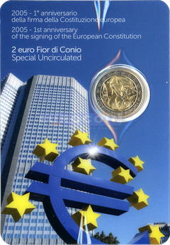Италия 2 евро 2005 Европейская конституция BU
