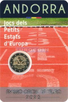 Андорра 2 евро 2025 Игры малых государств Европы BU