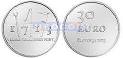 Словения 30 евро 2013 Бунт 1713 года