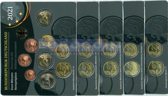 Германия набор евро 2021 BU (5 x 9 монет)