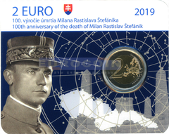 Словакия 2 евро 2019 Растислав Штефаник BU