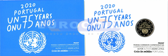 Португалия 2 евро 2020, 75 лет ООН PROOF