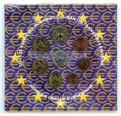 Франция набор евро 2002 BU (8 монет) 