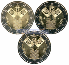 Набор монет 3 x 2 евро 2018 Независимость