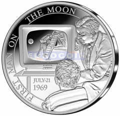 Бельгия 5 евро 2019 Первый человек на Луне