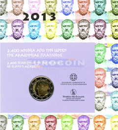 Греция 2 евро 2013 Платоновская Академия BU