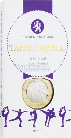 Финляндия 5 евро 2015 Фигурное катание PROOF