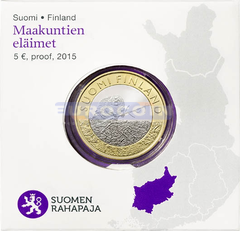 Финляндия 5 евро 2015 Сатакунта V PROOF