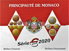 Монако набор евро 2020 BU (8 монет)