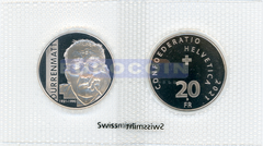 Швейцария 20 франков 2021 Фридрих Дюрренматт