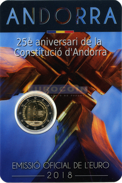 Андорра 2 евро 2018 Конституция Андорры BU