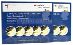 Германия 2 евро 2024 Мекленбург (A,D,F,G,J) PROOF