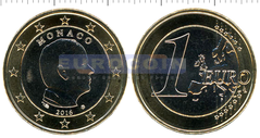 Монако 1 евро 2016 Альберт II
