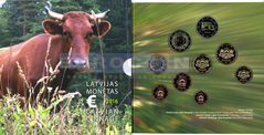 Латвия набор евро 2016 BU (9 монет) 