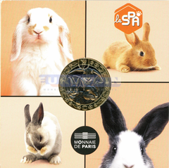 Франция 5 Евро 2025 Кролик UNC