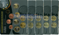 Германия набор евро 2017 BU (5 x 9 монет)