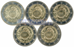 Германия 2 евро 2012, 10 лет евро (A,D,F,G,J)