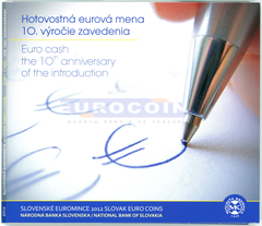 Словакия Набор Евро 2012, 10 лет евро BU (9 монет)