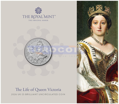 Великобритания 5 фунтов 2026 Королева Виктория