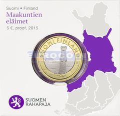 Финляндия 5 евро 2015 Остроботния IX PROOF