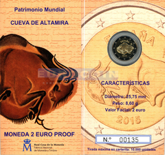 Испания 2 евро 2015 Пещера Альтамира PROOF