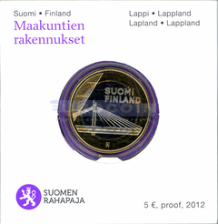 Финляндия 5 евро 2012 Лапландия I PROOF
