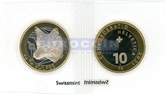 Швейцария 10 франков 2021 Европейская лиса